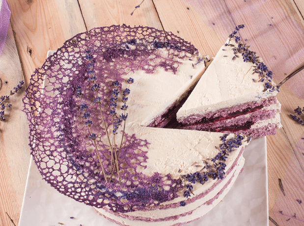 Edible Lavender Favored Cake